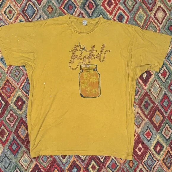 Twisted Tea “Be a Little Twisted” Graphic Tee - Yellow, Size XL - Picture 1 of 3
